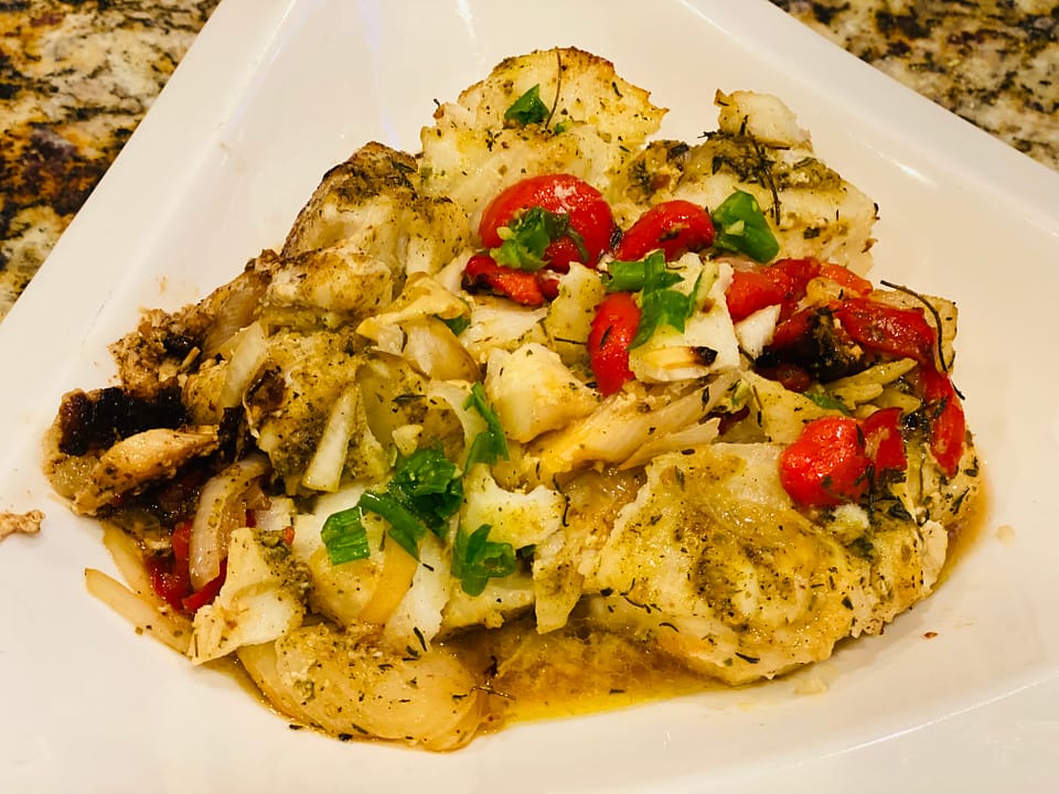 Garlic Smoked Chilean Sea Bass with Sautéed Baby Spinach (A Keto Diet